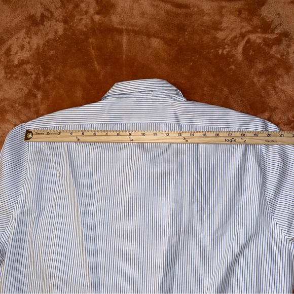 Lauren Ralph Lauren White w/ Blue Pinstripes - 16.5 in - Picture 5 of 7